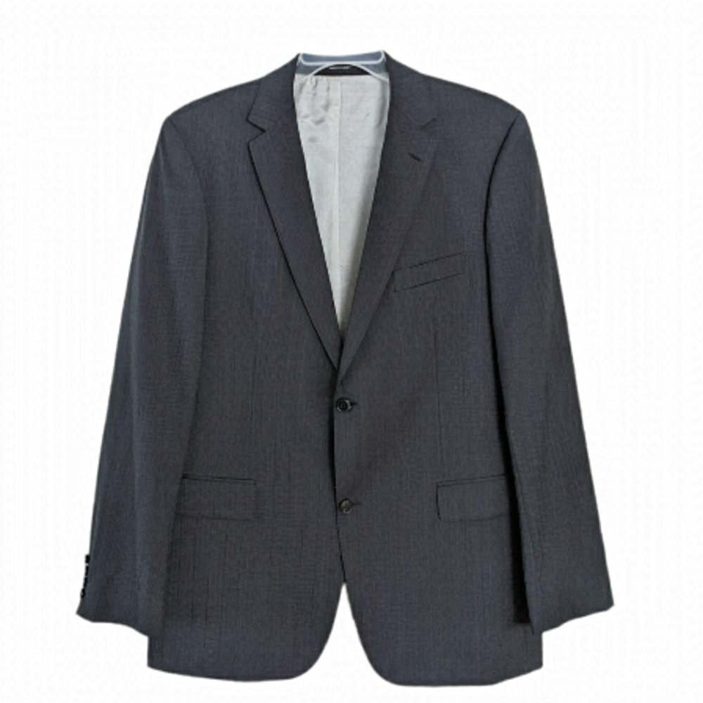 Hugo Boss dark blue striped 100% virgin wool blazer size 44L